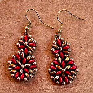 Red/Gold Earrings